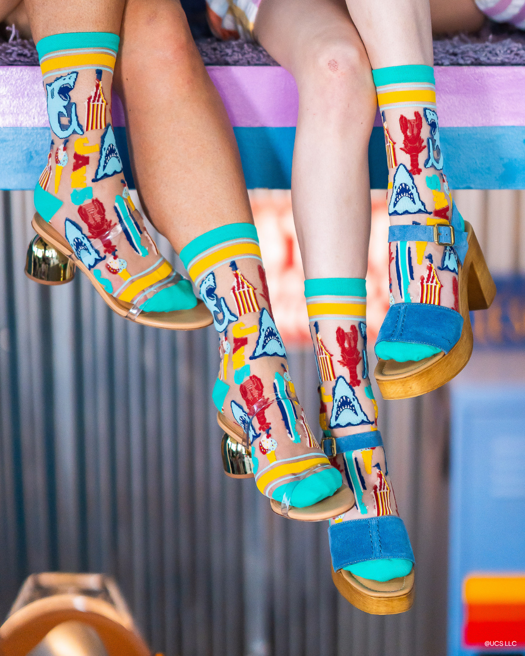 JAWS 50th Anniversary Sheer Crew Sock