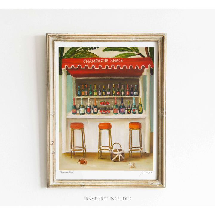 Champagne Shack Art Print - 8.5 X 11" by Janet Hill