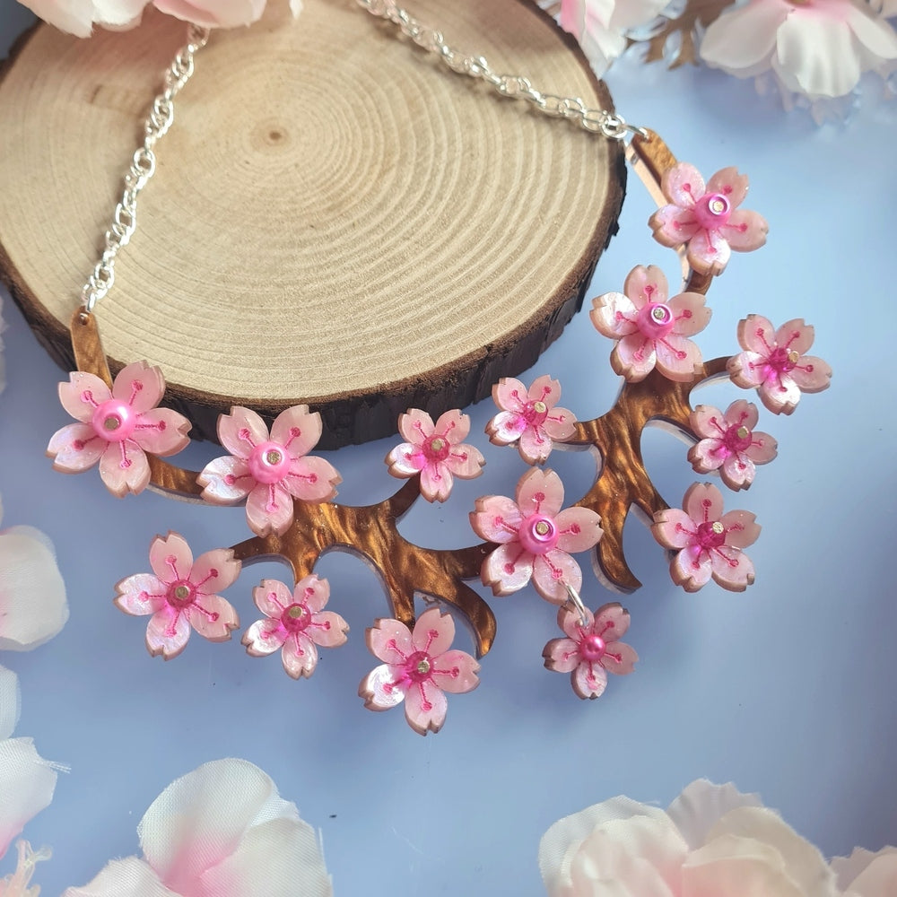 Cherry Blossom Statement Necklace - Pre Order by Cherryloco Jewellery 
