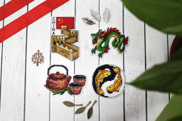 China Magnets Plastic Canvas Counted Cross Stitch Kit P-335 / SR-335