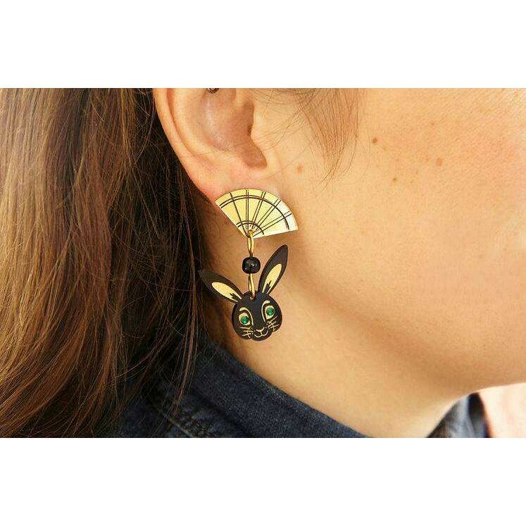 Chinese Year of the Rabbit Earrings by LaliBlue - Quirks!