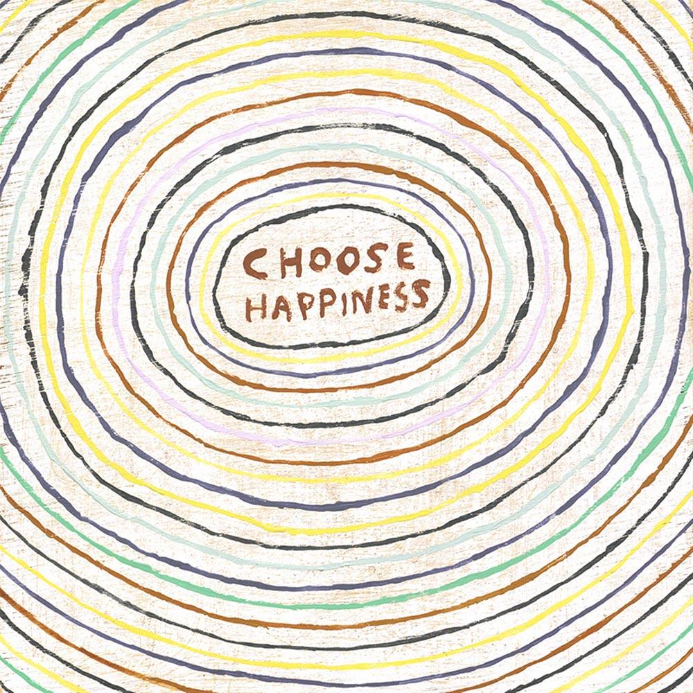 "Choose Happiness" 23" x 23" Art Print - Quirks!