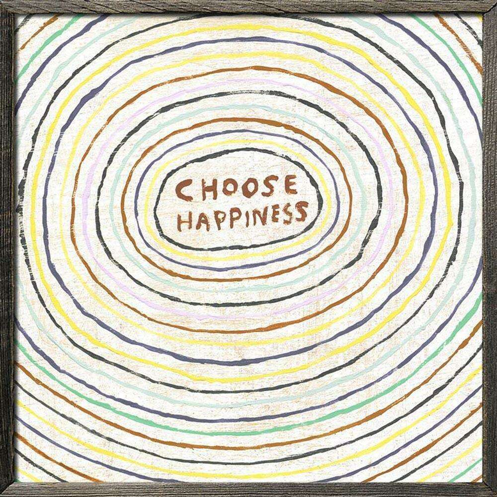 "Choose Happiness" 23" x 23" Art Print - Quirks!