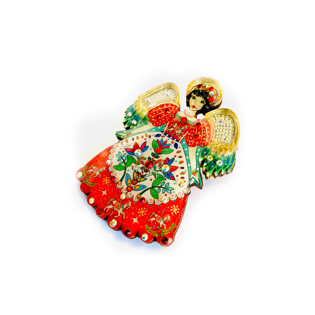 Christmas Angel Brooch by Rosie Rose Parker