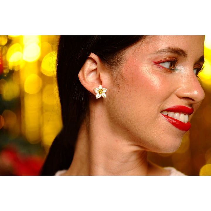 Christmas Blonde Hair Brooch with Earring Set by Laliblue 13