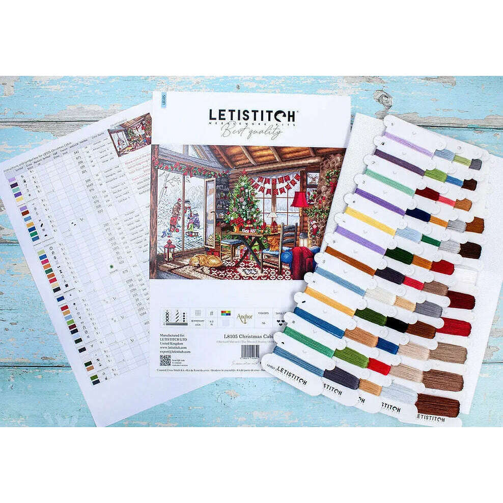 Christmas Cabin L8105 Counted Cross Stitch Kit