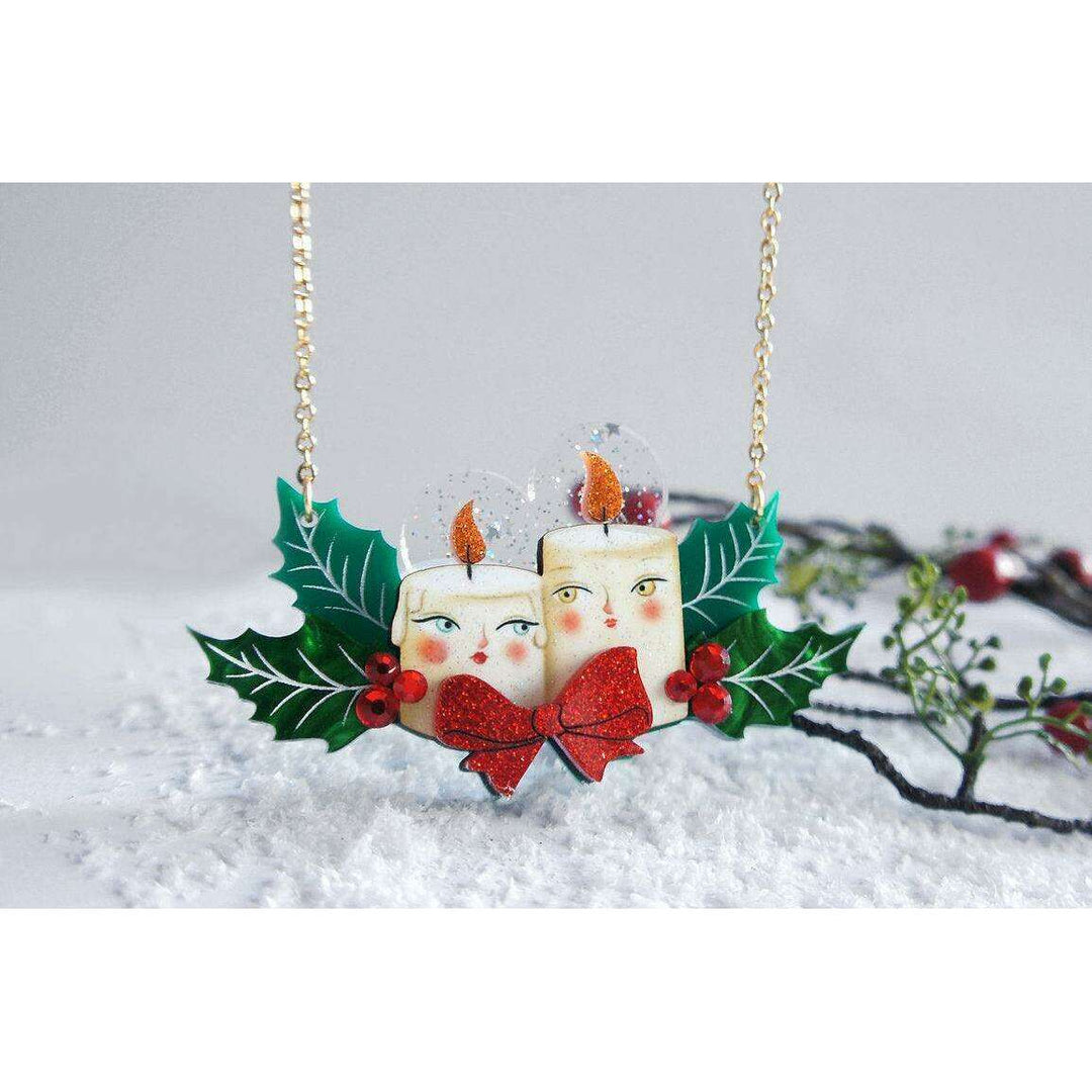 Christmas Candles Statement Necklace by Laliblue - Quirks!