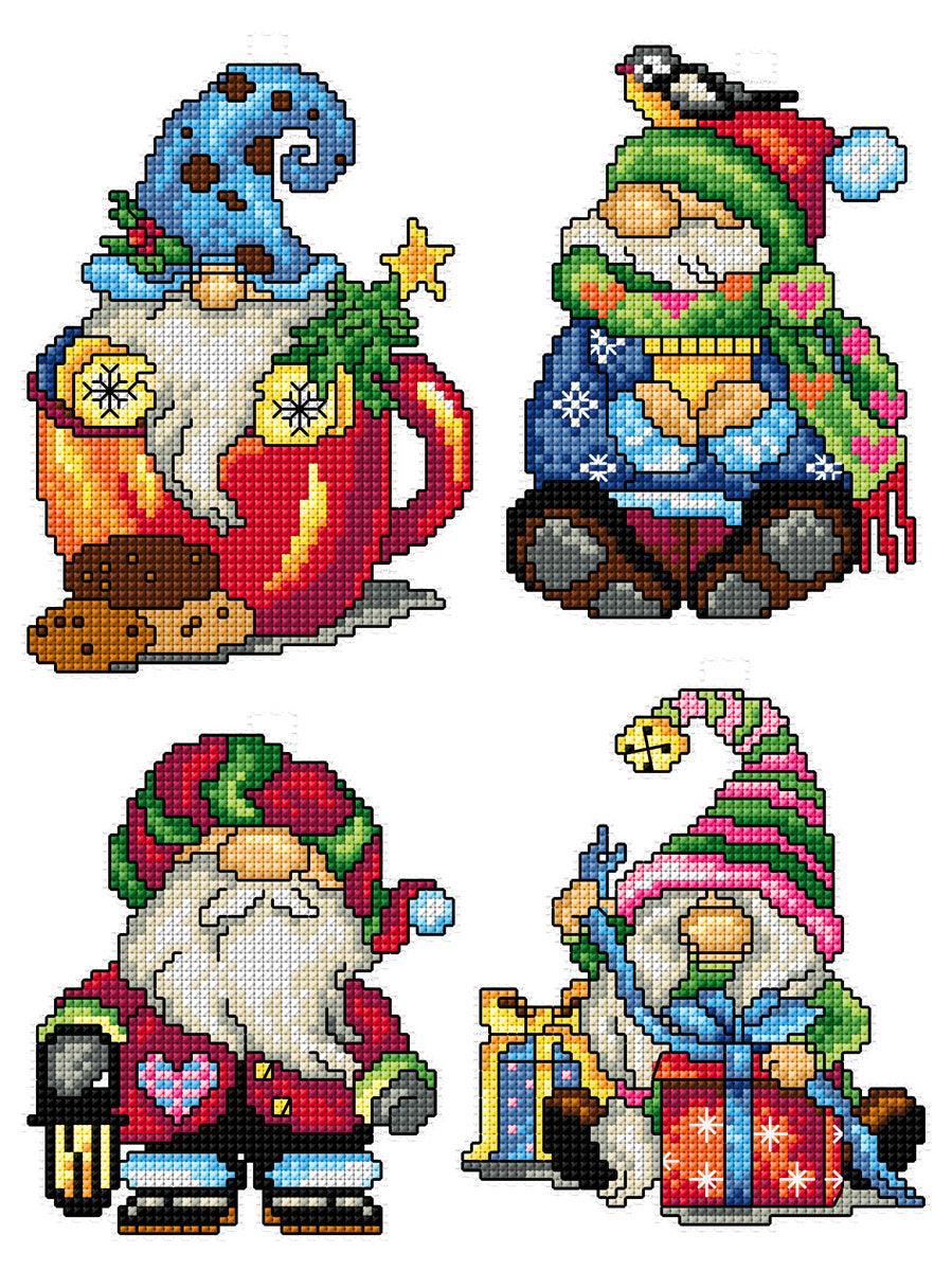 Christmas Gnomes 138CS Counted Cross-Stitch Kit