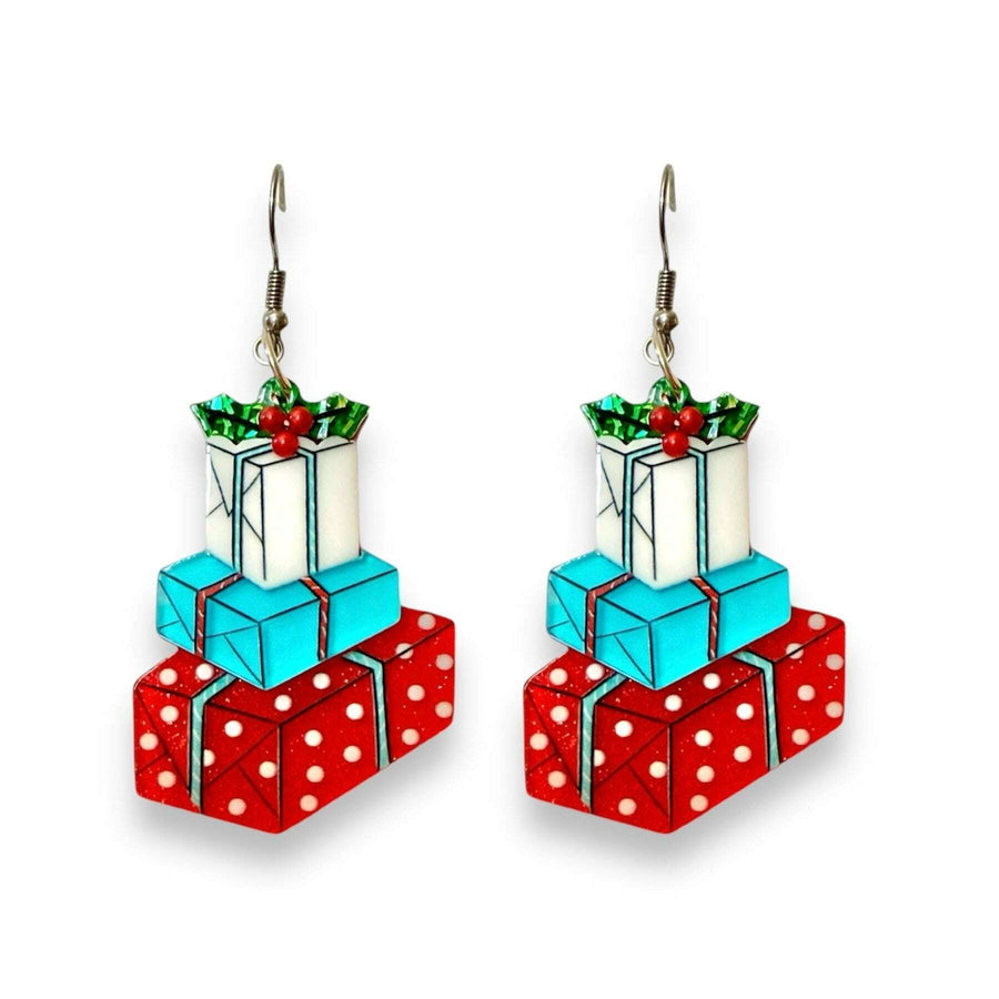 Christmas Happy Mail Earrings by 50's Vintage Dame x Lipstick & Chrome – view 2