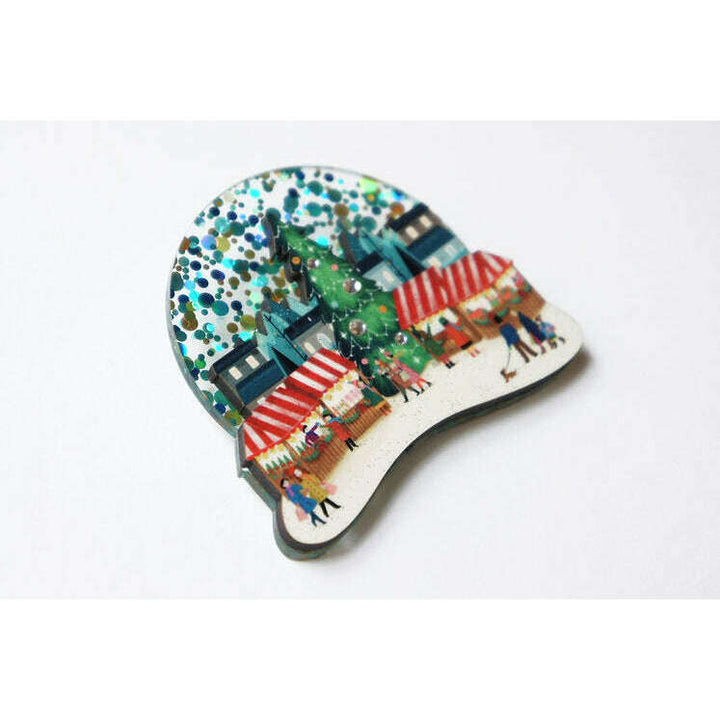 Christmas Market Brooch by Laliblue