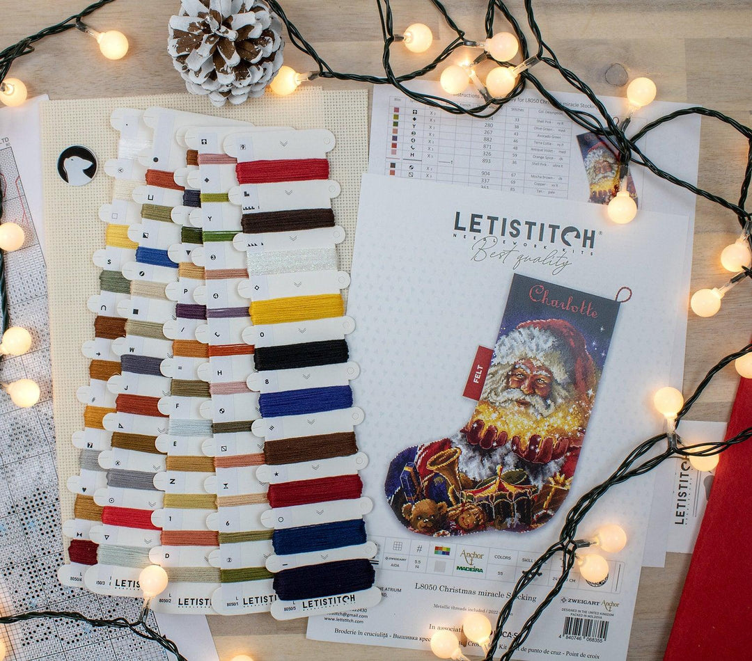 Christmas miracle Stocking L8050 Counted Cross Stitch Kit