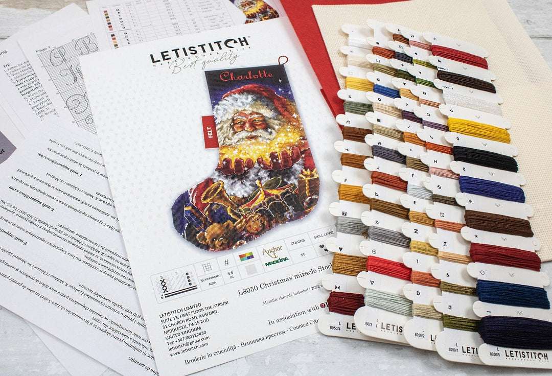 Christmas miracle Stocking L8050 Counted Cross Stitch Kit