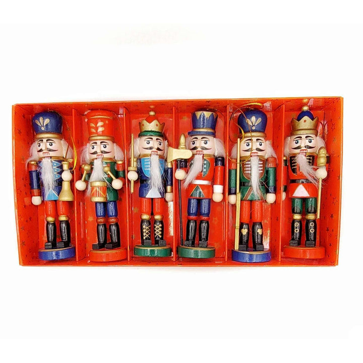 Christmas Nutcracker Set. Wizardi Classic Wooden Festive Decoration F07M14-6-N01617