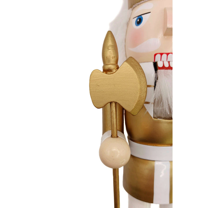Christmas Nutcracker the Axeman. Wizardi Classic Wooden Festive Decoration F07M14-45-N01315D