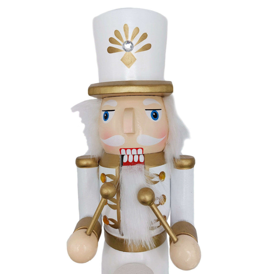 Christmas Nutcracker the Drummer. Wizardi Classic Wooden Festive Decoration F07M14-45-N01315A