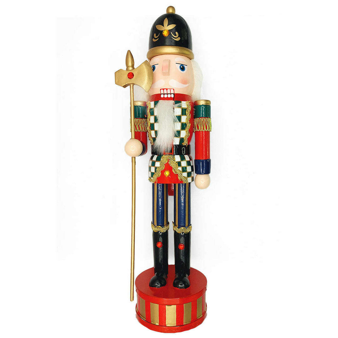 Christmas Nutcracker the Halberdier. Wizardi Classic Wooden Festive Decoration F07M14-36-N01845A