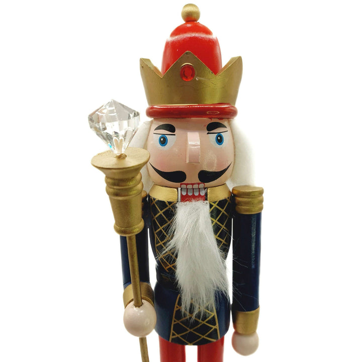 Christmas Nutcracker the King. Wizardi Classic Wooden Festive Decoration F07M14-38-N01724B