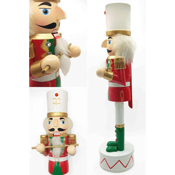Christmas Nutcracker the Piper. Wizardi Classic Wooden Festive Decoration F07M14-32-N01819C