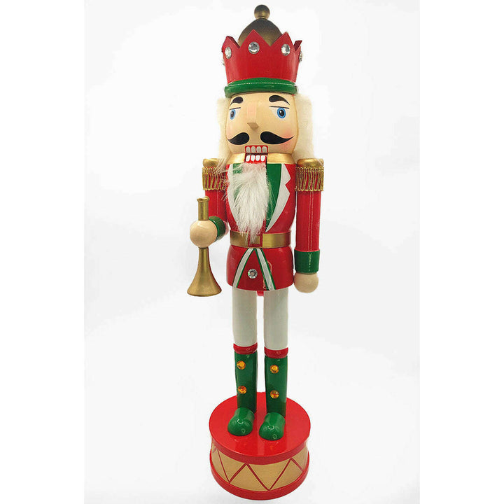 Christmas Nutcracker the Trumpeter. Wizardi Classic Wooden Festive Decoration F07M14-32-N01819D
