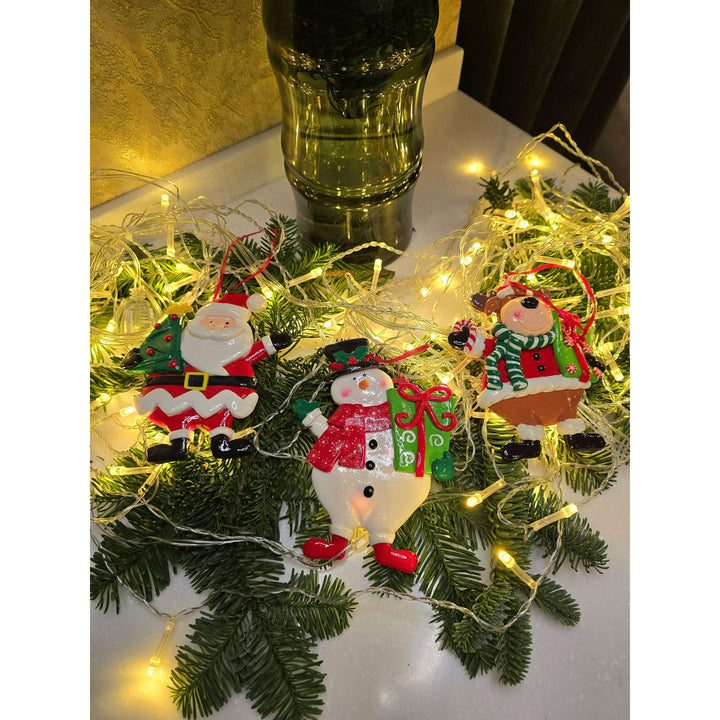 Christmas Ornament - Glossy Gingerbread Santa. Wizardi Festive Decoration F07-N2-13-SEE203A