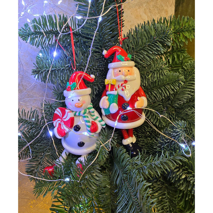 Christmas Ornament - Glossy Gingerbread Santa. Wizardi Festive Decoration F07-N2-16-CEE019A
