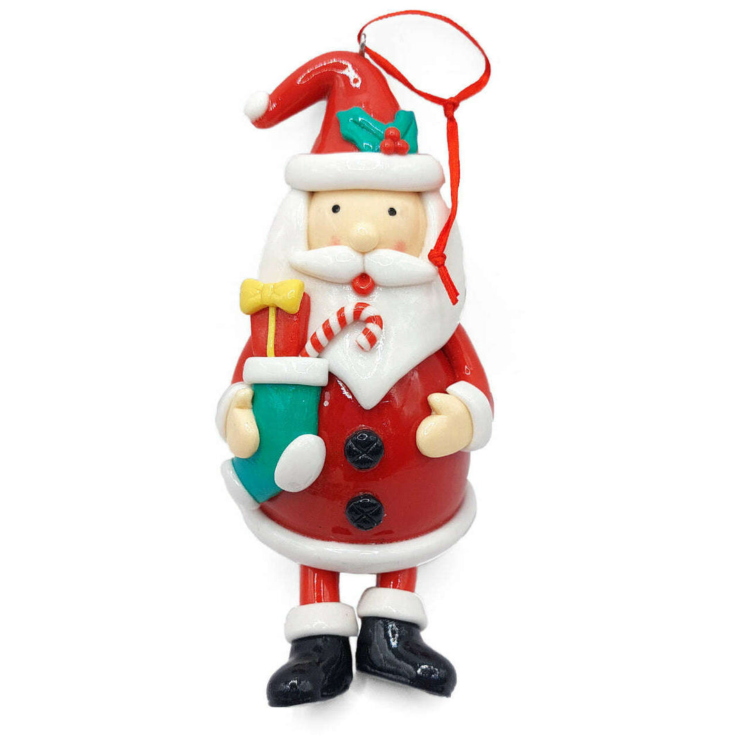 Christmas Ornament - Glossy Gingerbread Santa. Wizardi Festive Decoration F07-N2-16-CEE019A