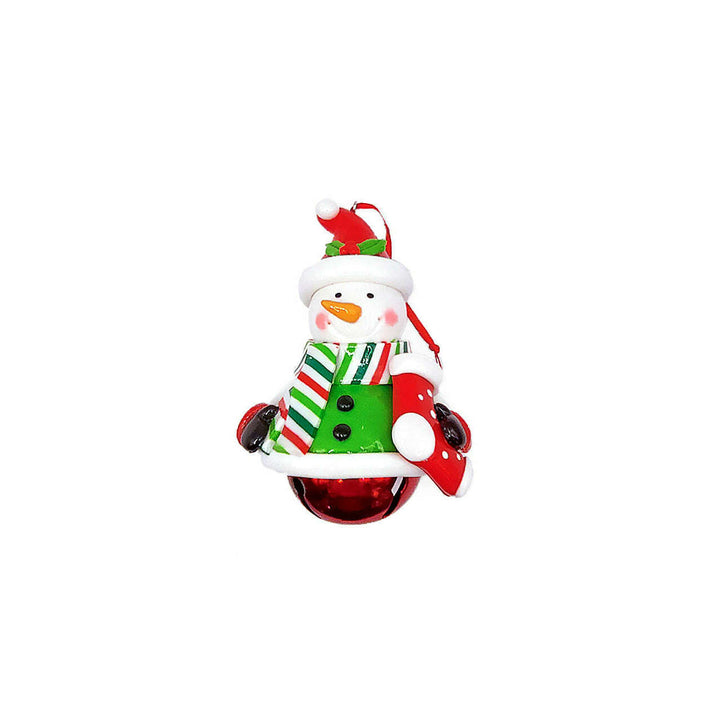 Christmas Ornament - Glossy Gingerbread Snowman. Wizardi Festive Decoration F07-N2-14-E2504B