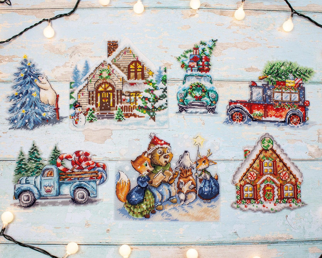 Christmas Ornaments Kit L8051 Counted Cross Stitch Kit