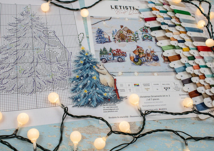 Christmas Ornaments Kit L8051 Counted Cross Stitch Kit