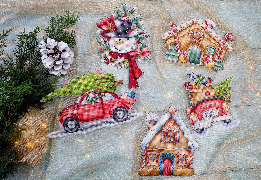 Christmas Ornaments Kit L8055 Counted Cross Stitch Kit