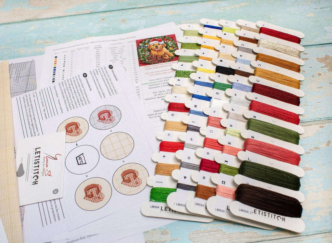 Christmas Puppy L8053 Counted Cross Stitch Kit