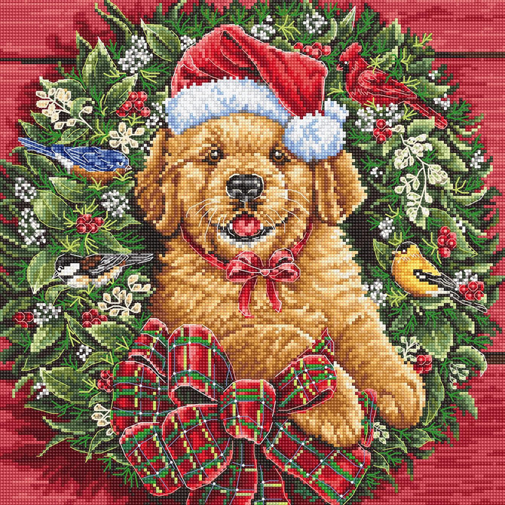 Christmas Puppy L8053 Counted Cross Stitch Kit