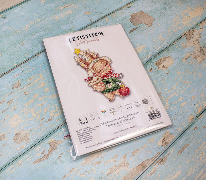 Christmas Rabbit/Ornament L8056 Counted Cross Stitch Kit