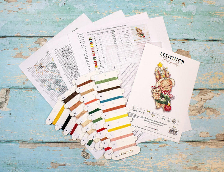 Christmas Rabbit/Ornament L8056 Counted Cross Stitch Kit