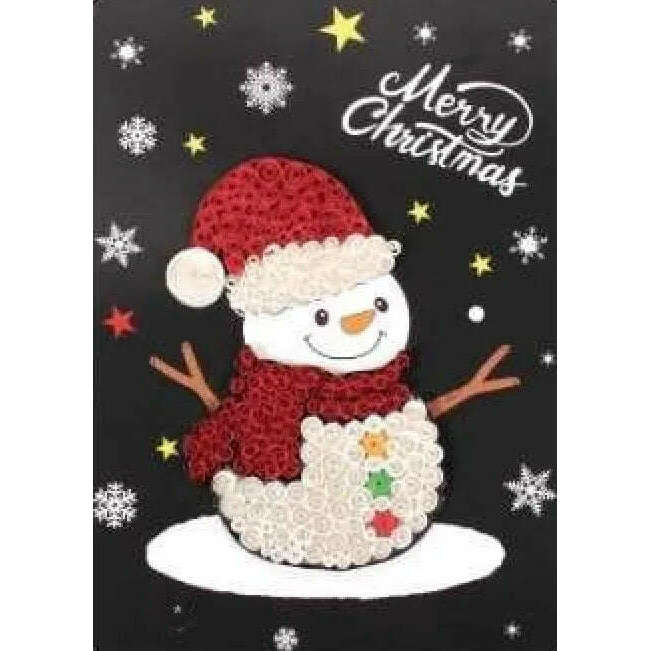 Christmas Snowman DIY Making Kit. Paper Quilling Set F07M3-6-Snowman