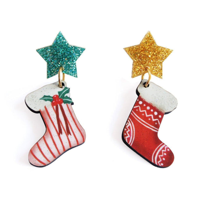 Christmas Stocking Earrings by Laliblue - Quirks!