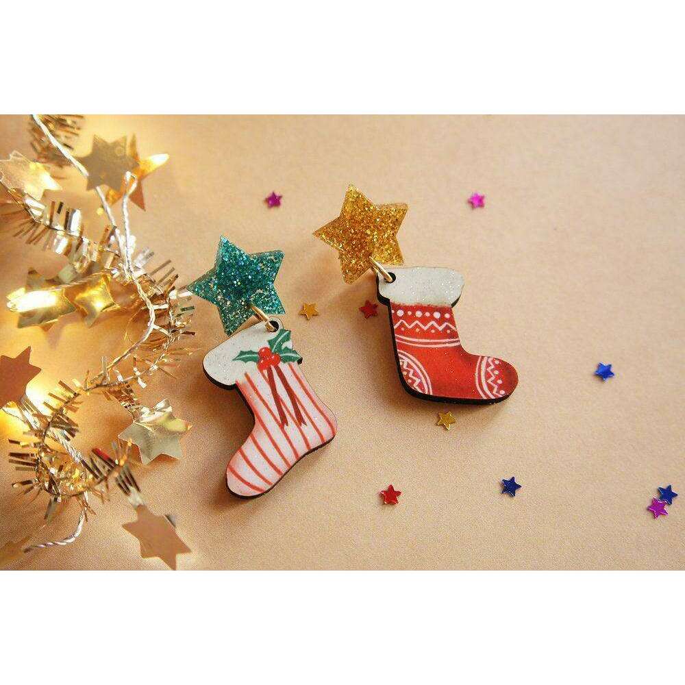 Christmas Stocking Earrings by Laliblue - Quirks!