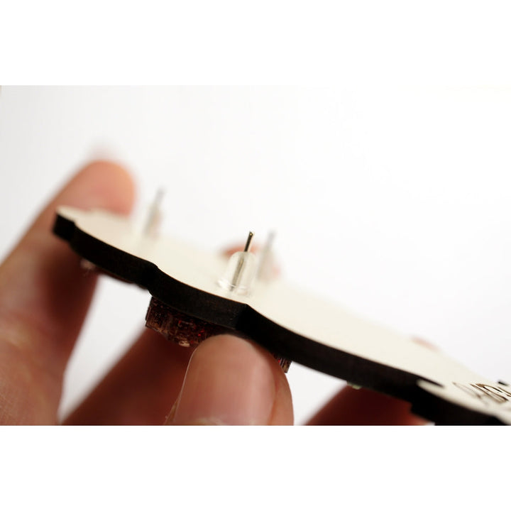 Christmas-Themed Brunette Hair Brooch with Earring Set by Laliblue 9