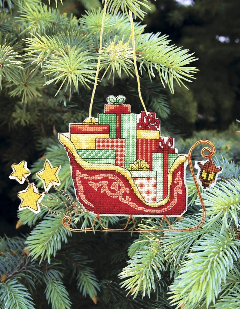 Christmas tree toy. Plastic Canvas Cross-stitch kit T-01C