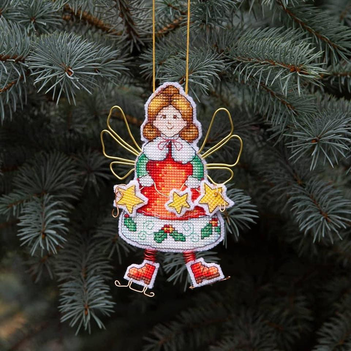 Christmas tree toy. Plastic Canvas Cross-stitch kit T-02C