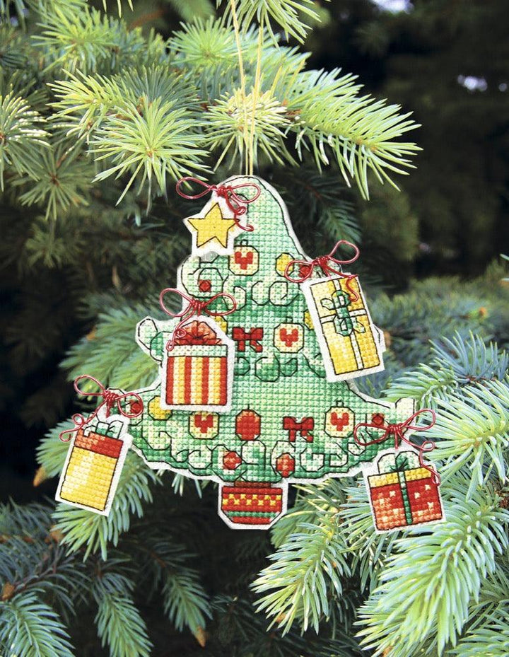 Christmas tree toy. Plastic Canvas Cross-stitch kit T-05C