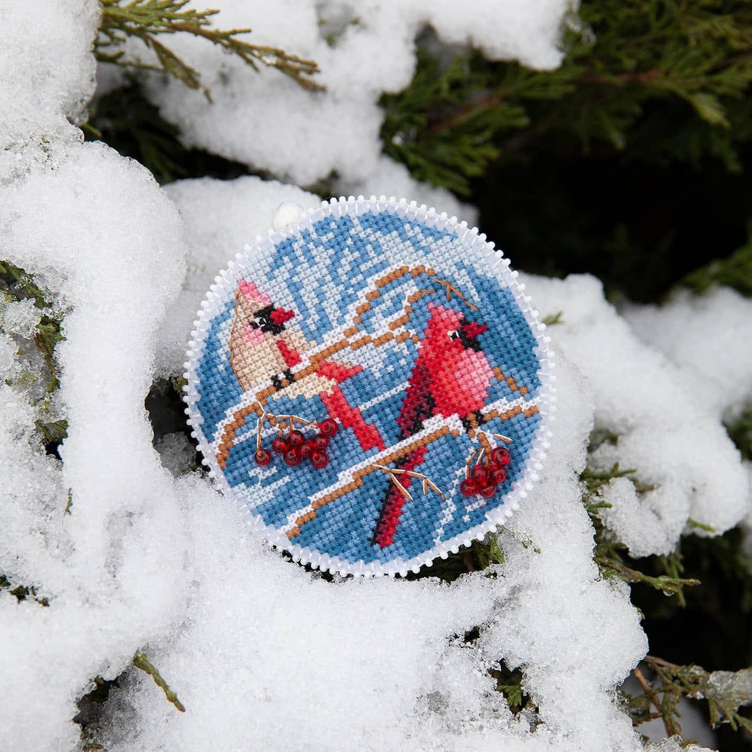 Christmas tree toy. Plastic Canvas Cross-stitch kit T-18C "Winter evening"