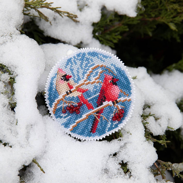 Christmas tree toy. Plastic Canvas Cross-stitch kit T-18C "Winter evening"