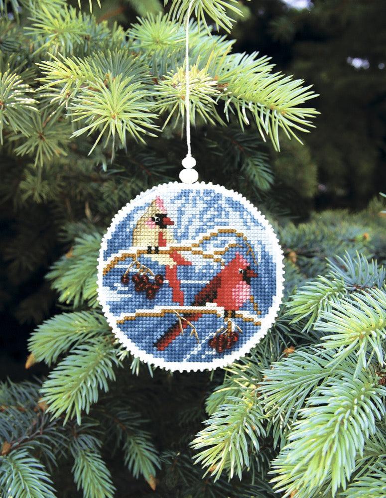 Christmas tree toy. Plastic Canvas Cross-stitch kit T-18C "Winter evening"