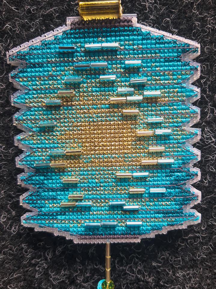 Christmas tree toy. Plastic Canvas Cross-stitch kit T-26C "Colorful lanterns"