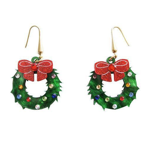 Christmas Wreaths Earrings by Laliblue - Quirks!