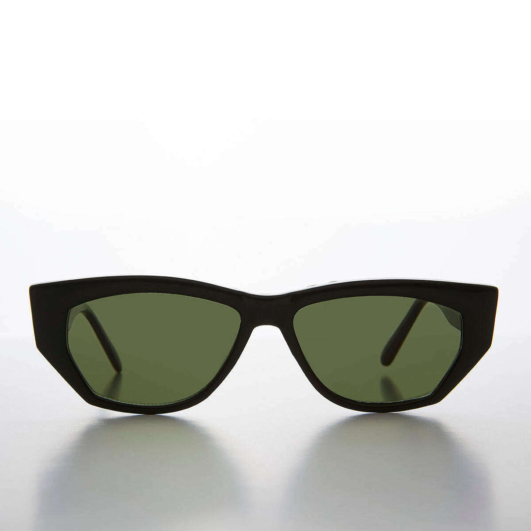 Chunky Mod Street Style Vintage Sunglass with Gold Bling - Val