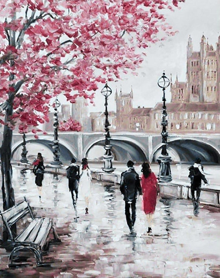 City Bridge WD127 14.9 x 18.9 inches Wizardi Diamond Painting Kit