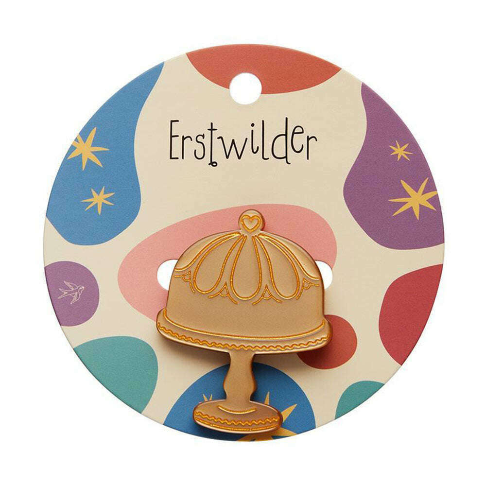 Classic Cake Stand Brooch - Gold by Erstwilder x Katherine Sabbath – view 2