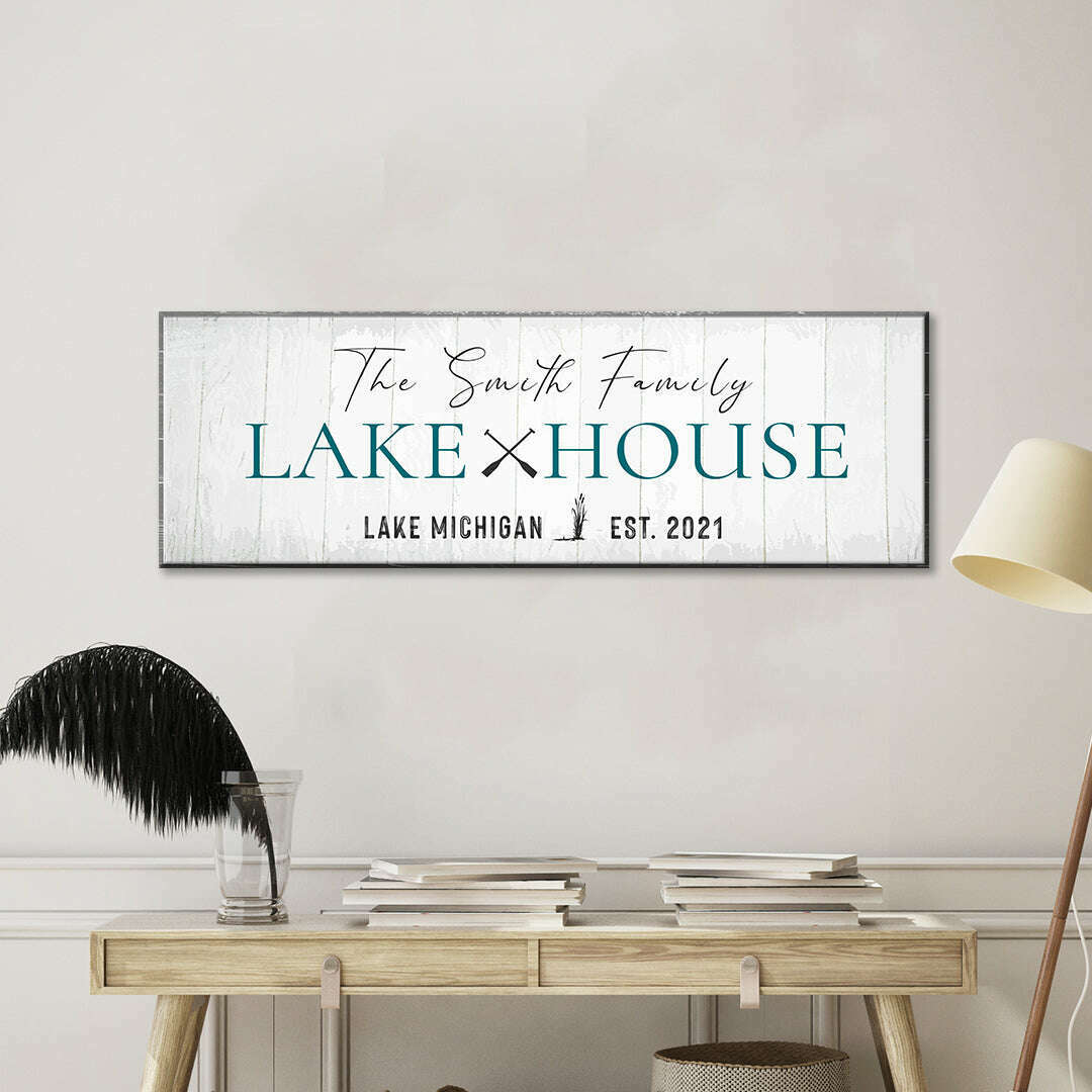 Classic Family Lake House Sign